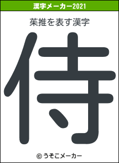 茱推の2021年の漢字メーカー結果