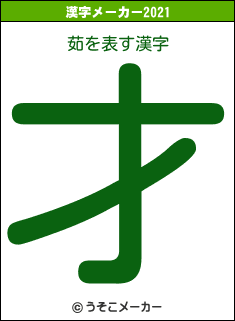 茹の2021年の漢字メーカー結果