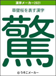 草壁桜の2021年の漢字メーカー結果