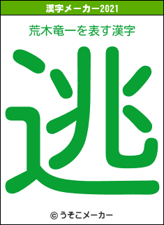 荒木竜一の2021年の漢字メーカー結果