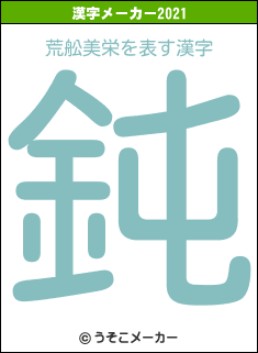 荒舩美栄の2021年の漢字メーカー結果