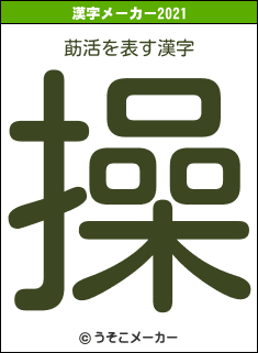 莇活の2021年の漢字メーカー結果