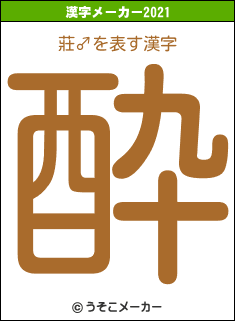 莊♂の2021年の漢字メーカー結果