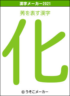 莠の2021年の漢字メーカー結果