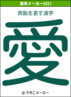 莢翫の2021年の漢字メーカー結果