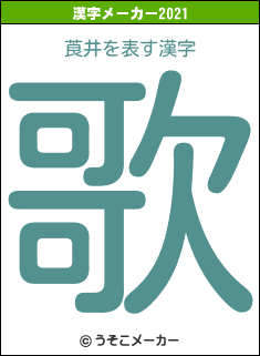 莨井の2021年の漢字メーカー結果