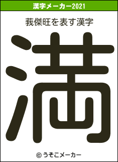 莪傑旺の2021年の漢字メーカー結果