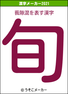 莪隙混の2021年の漢字メーカー結果