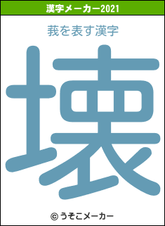 莪の2021年の漢字メーカー結果