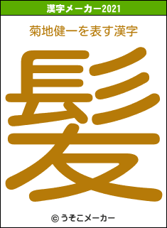 菊地健一の2021年の漢字メーカー結果