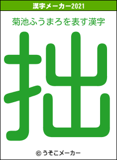 菊池ふうまろの2021年の漢字メーカー結果