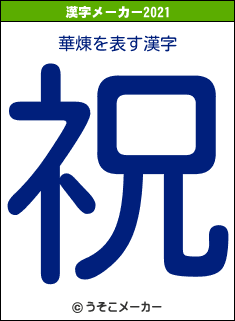 華煉の2021年の漢字メーカー結果