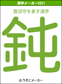 萱沼守の2021年の漢字メーカー結果