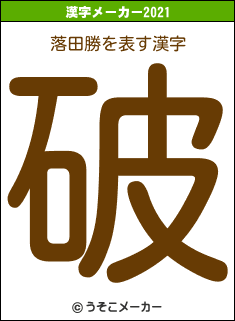 落田勝の2021年の漢字メーカー結果