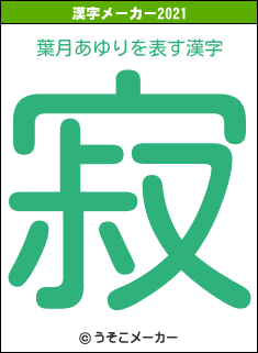 葉月あゆりの2021年の漢字メーカー結果