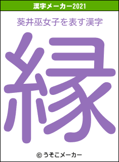 葵井巫女子の2021年の漢字メーカー結果