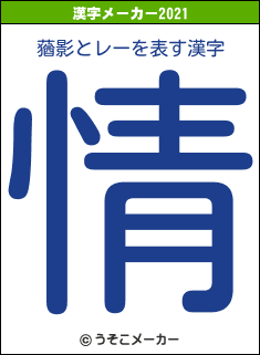 蕕影とレーの2021年の漢字メーカー結果