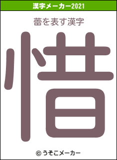蕾の2021年の漢字メーカー結果