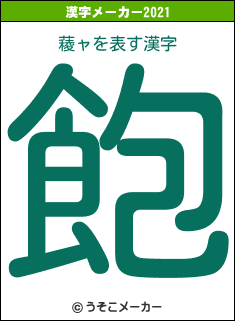 薐ャの2021年の漢字メーカー結果