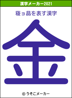 薐ョ晶の2021年の漢字メーカー結果
