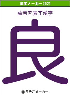 薔若の2021年の漢字メーカー結果