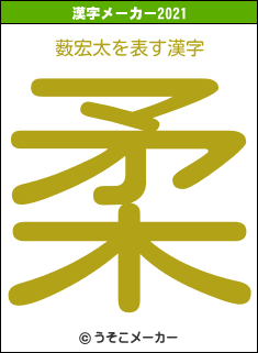 薮宏太の2021年の漢字メーカー結果