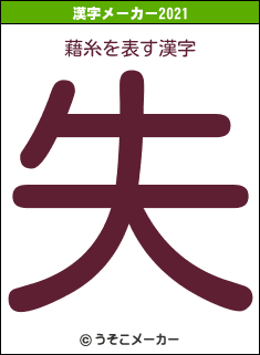 藉糸の2021年の漢字メーカー結果