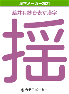 藤井有紗の2021年の漢字メーカー結果