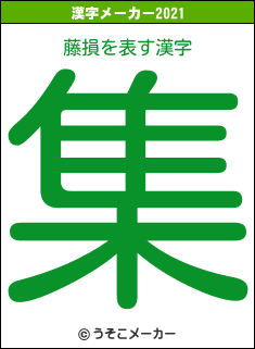 藤損の2021年の漢字メーカー結果