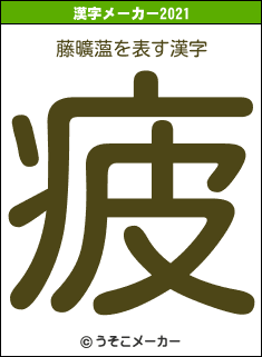 藤曠薀の2021年の漢字メーカー結果