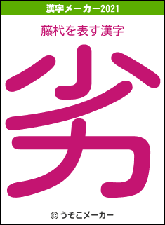 藤杙の2021年の漢字メーカー結果