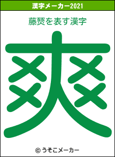 藤燹の2021年の漢字メーカー結果
