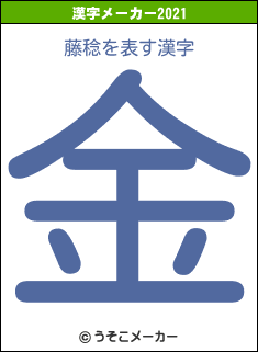 藤稔の2021年の漢字メーカー結果