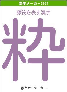 藤筏の2021年の漢字メーカー結果