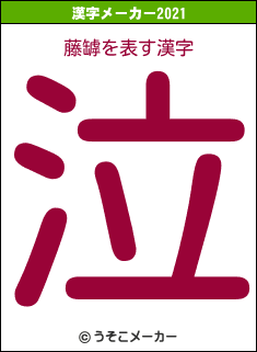 藤罅の2021年の漢字メーカー結果