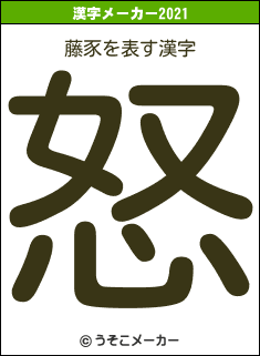 藤豕の2021年の漢字メーカー結果