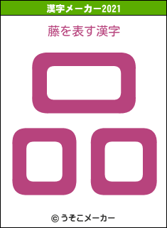 藤の2021年の漢字メーカー結果