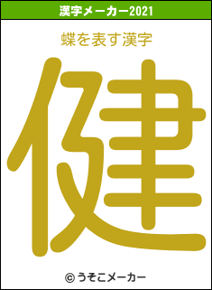 蝶の2021年の漢字メーカー結果