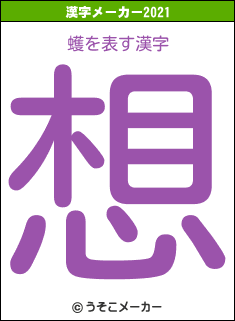 蠖の2021年の漢字メーカー結果