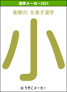 衝撃の.の2021年の漢字メーカー結果