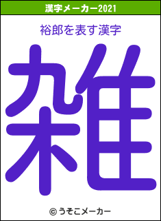 裕郎の2021年の漢字メーカー結果