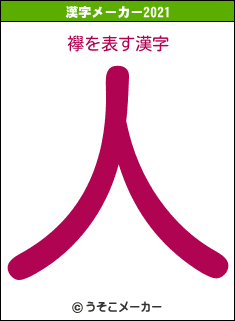 襷の2021年の漢字メーカー結果