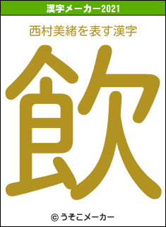 西村美緒の2021年の漢字メーカー結果