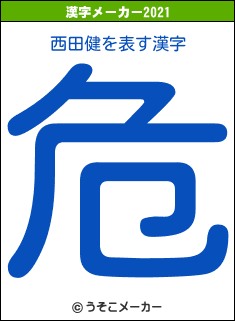 西田健の2021年の漢字メーカー結果