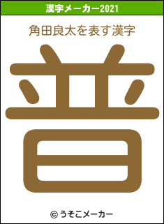 角田良太の2021年の漢字メーカー結果