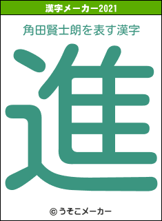 角田賢士朗の2021年の漢字メーカー結果