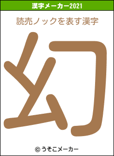 読売ノックの2021年の漢字メーカー結果