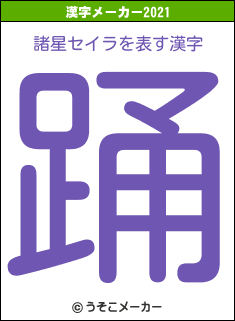 諸星セイラの2021年の漢字メーカー結果