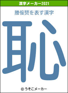 謄侫燹の2021年の漢字メーカー結果