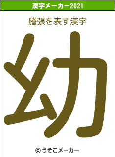 謄張の2021年の漢字メーカー結果